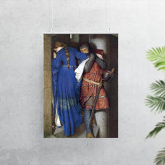 The Meeting on the Turret Stairs by Frederic William Burton, 1864 poster 7