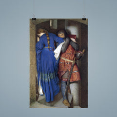 The Meeting on the Turret Stairs by Frederic William Burton, 1864 poster 9