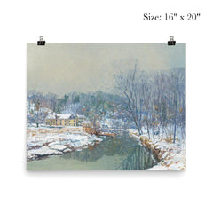 The Mill in Winter by Edward Willis Redfield poster 2