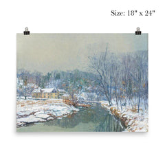 The Mill in Winter by Edward Willis Redfield, 1921 poster 5