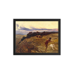 The Miracle of the Gaderene Swine by Briton Riviere framed print on a plain backdrop in size 12"x16".