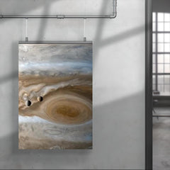 The moons Io and Europe passing by Jupiter, captured by Cassini poster 4