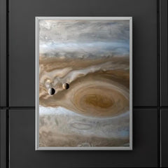 The moons Io and Europe passing by Jupiter, captured by Cassini poster 5