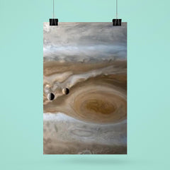 The moons Io and Europe passing by Jupiter, captured by Cassini poster 6