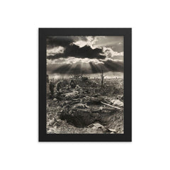 The Morning After the First Battle of Passchendaele, 12 October 1917 framed print on a plain backdrop in size 8"x10".