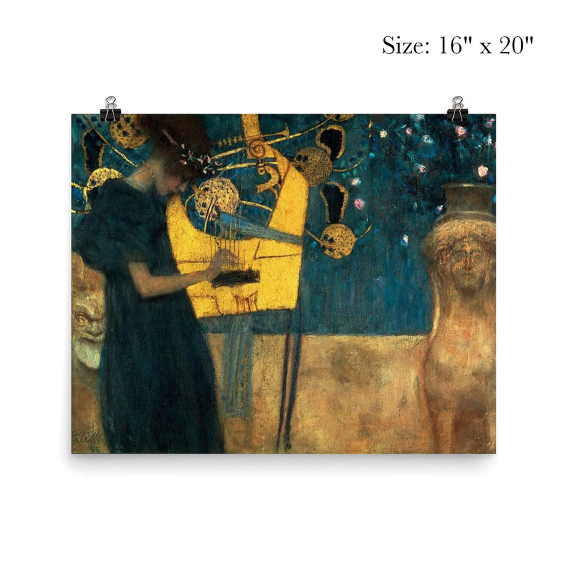 The Music by Gustav Klimt, 1895 poster 2