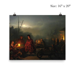 The Night Market by Petrus van Schendel poster 2