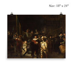 The Night Watch Militia Company of District II under the Command of Captain Frans Banninck Cocq by Rembrandt van Rijn, 1642 poster 5
