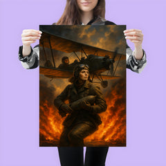 The Night Witches over a burning front poster 3