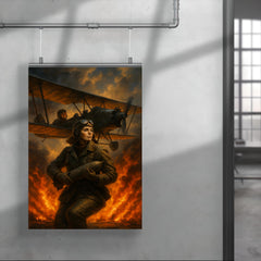 The Night Witches over a burning front poster 4