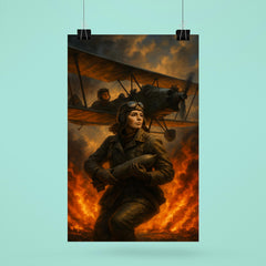 The Night Witches over a burning front poster 6