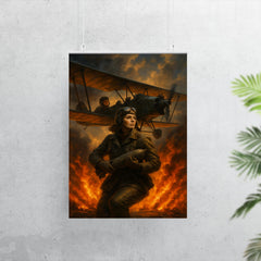 The Night Witches over a burning front poster 7