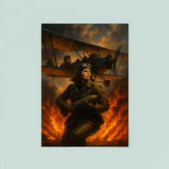 The Night Witches over a burning front poster 8