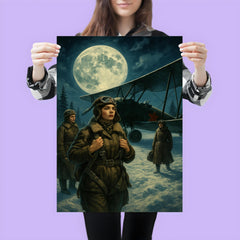 The Night Witches pre flight in moonlit snow poster 3