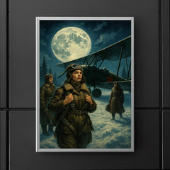 The Night Witches pre flight in moonlit snow poster 5