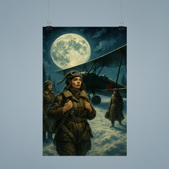 The Night Witches pre flight in moonlit snow poster 9