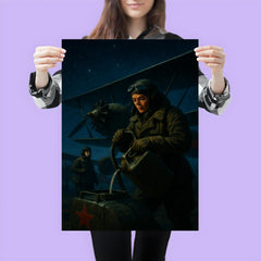The Night Witches refueling biplanes under moonless sky poster 3
