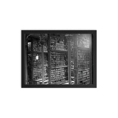 The Old Cincinnati Library, 1955 framed print on a plain backdrop in size 12"x16".