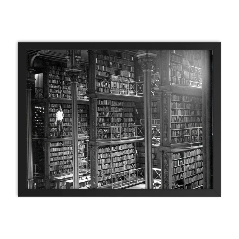 The Old Cincinnati Library, 1955 framed print on a plain backdrop in size 18