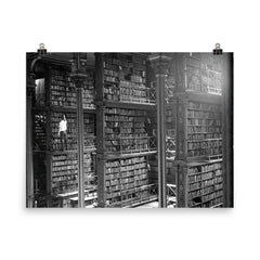 The Old Cincinnati Library, 1955 poster on a plain backdrop in size 8"x10".