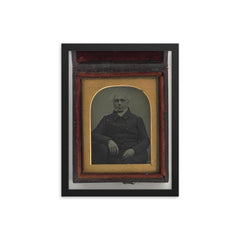 The Oldest Known Surviving Photograph Taken in Australia by Dr. William Bland, ca. 1845 framed print on a plain backdrop in size 12"x16".