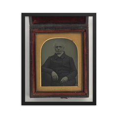 The Oldest Known Surviving Photograph Taken in Australia by Dr. William Bland, ca. 1845 framed print on a plain backdrop in size 16"x20".