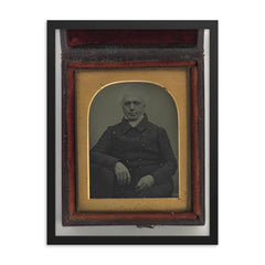 The Oldest Known Surviving Photograph Taken in Australia by Dr. William Bland, ca. 1845 framed print on a plain backdrop in size 18"x24".