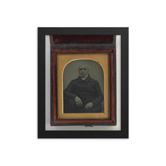 The Oldest Known Surviving Photograph Taken in Australia by Dr. William Bland, ca. 1845 framed print on a plain backdrop in size 8"x10".