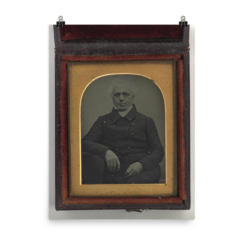 The Oldest Known Surviving Photograph Taken in Australia by Dr. William Bland, ca. 1845 poster on a plain backdrop in size 8