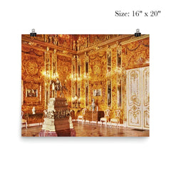 The Only Known Color Photograph of the Amber Room, St Petersburg, 1943 poster 2