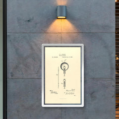 The original patent for the lightbulb by Thomas Edison poster 2