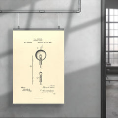 The original patent for the lightbulb by Thomas Edison poster 4