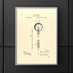 The original patent for the lightbulb by Thomas Edison poster 5