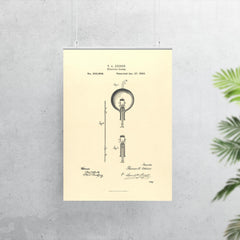 The original patent for the lightbulb by Thomas Edison poster 7