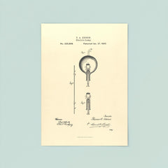 The original patent for the lightbulb by Thomas Edison poster 8