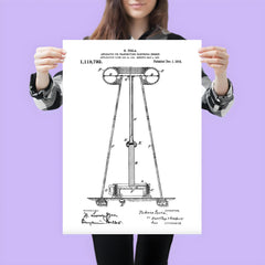 The original Tesla Coil patent drawing poster 3