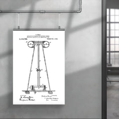 The original Tesla Coil patent drawing poster 4