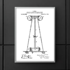 The original Tesla Coil patent drawing poster 5