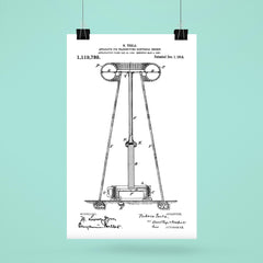 The original Tesla Coil patent drawing poster 6