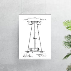 The original Tesla Coil patent drawing poster 7