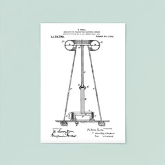 The original Tesla Coil patent drawing poster 8