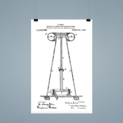 The original Tesla Coil patent drawing poster 9