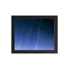 The Pale Blue Dot framed print on a plain backdrop in size 8"x10".