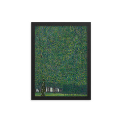 The Park by Gustav Klimt, 1910 framed print on a plain backdrop in size 12"x16".