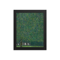 The Park by Gustav Klimt, 1910 framed print on a plain backdrop in size 8"x10".