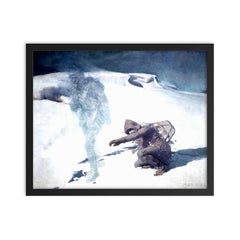 The Phantom Hunter by William Blair Bruce, 1888 framed print on a plain backdrop in size 16"x20".