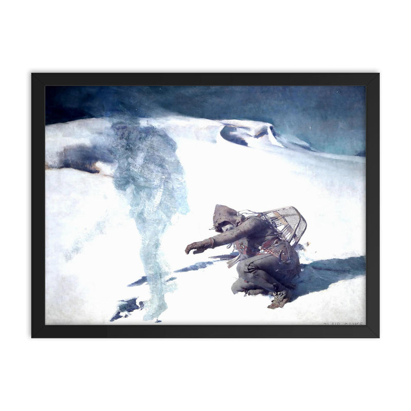 The Phantom Hunter by William Blair Bruce, 1888 framed print on a plain backdrop in size 18