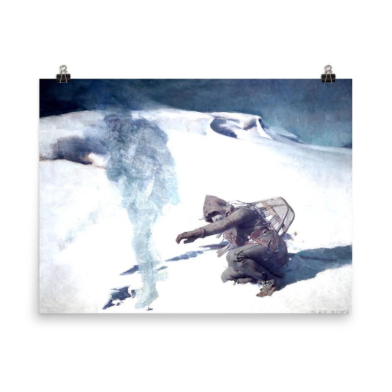 The Phantom Hunter by William Blair Bruce, 1888 poster on a plain backdrop in size 8