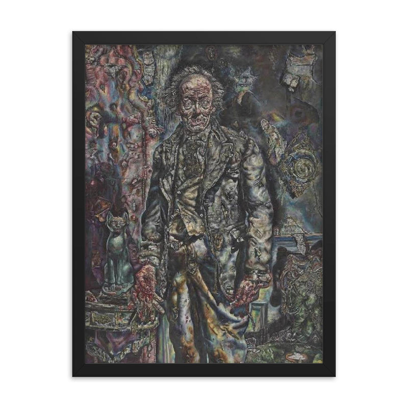 The Picture of Dorian Gray by Ivan Albright framed print on a plain backdrop in size 18