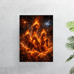 The Pillars of Creation reimagined as cathedral fire poster 7